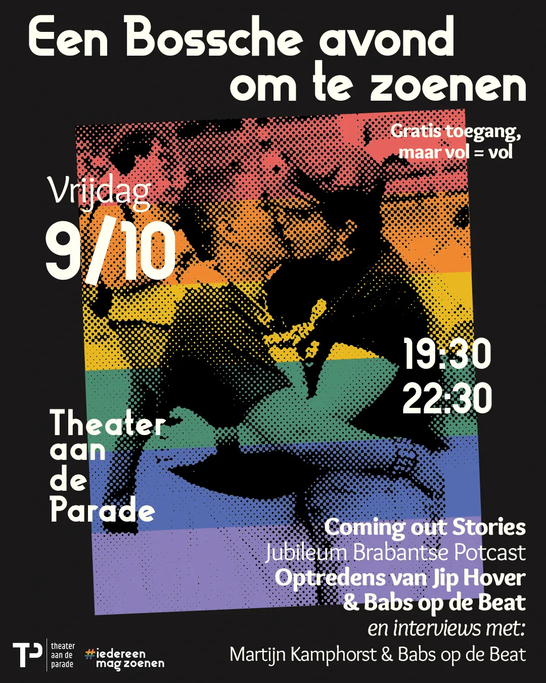 Poster van Bossche Avond om te zoenen
